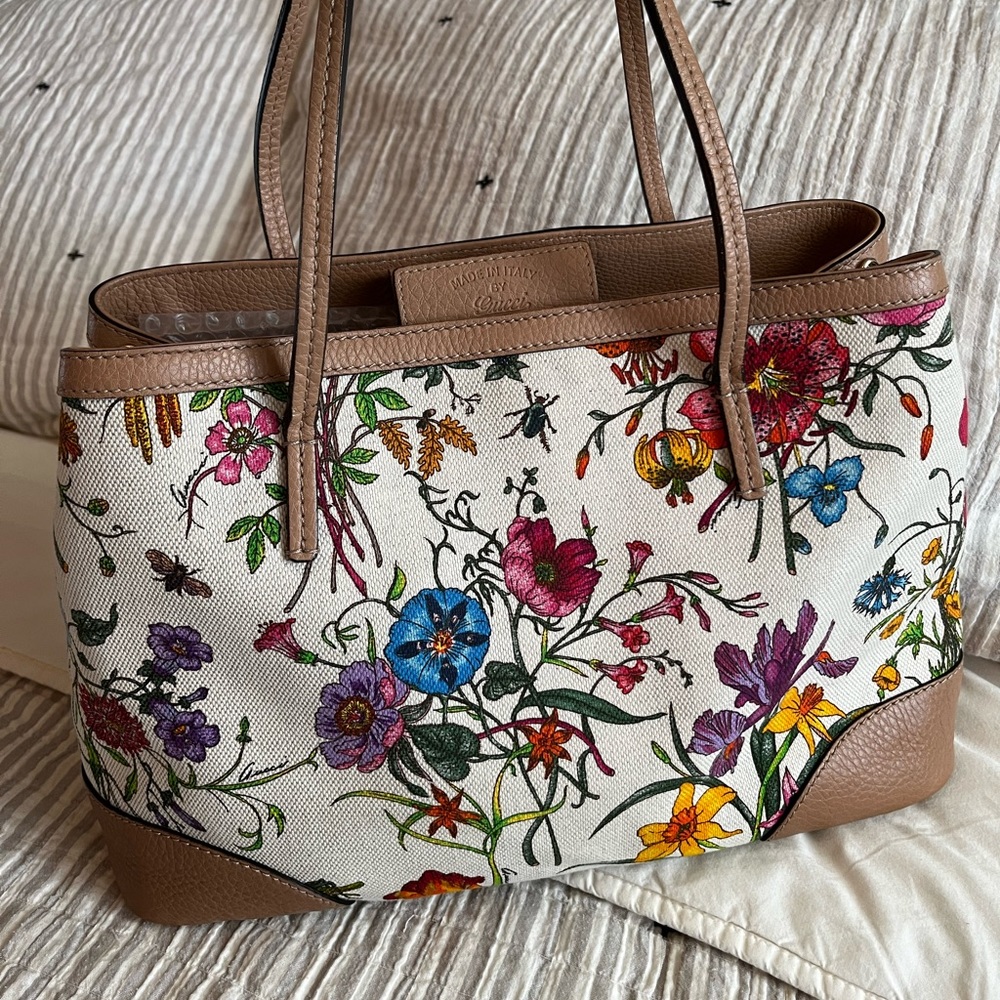 Gucci Flora Limited Edition 50th Anniversary in Japan Multicolored Canvas Tote